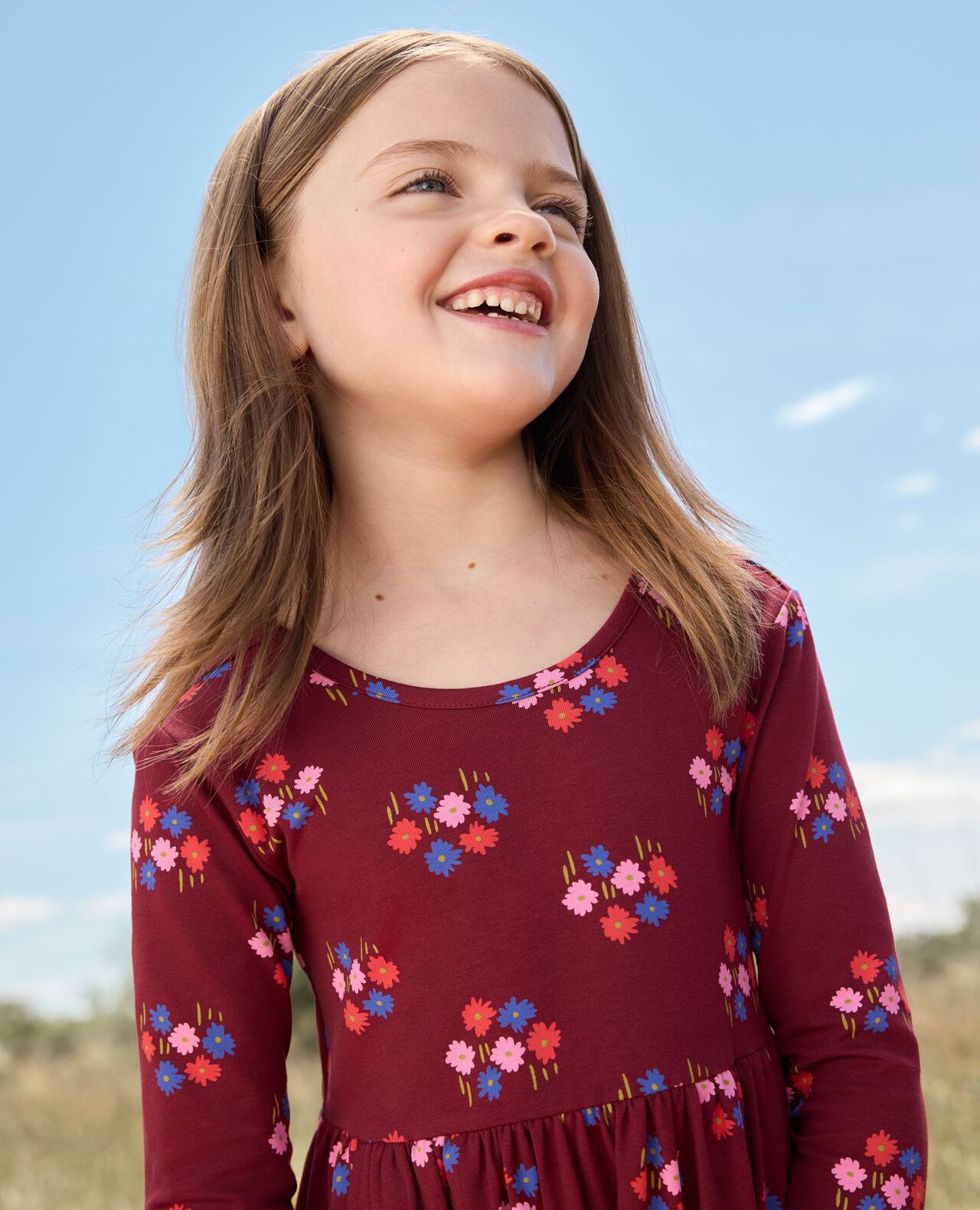 Long Sleeve Skater Dress with Pockets - Image 3