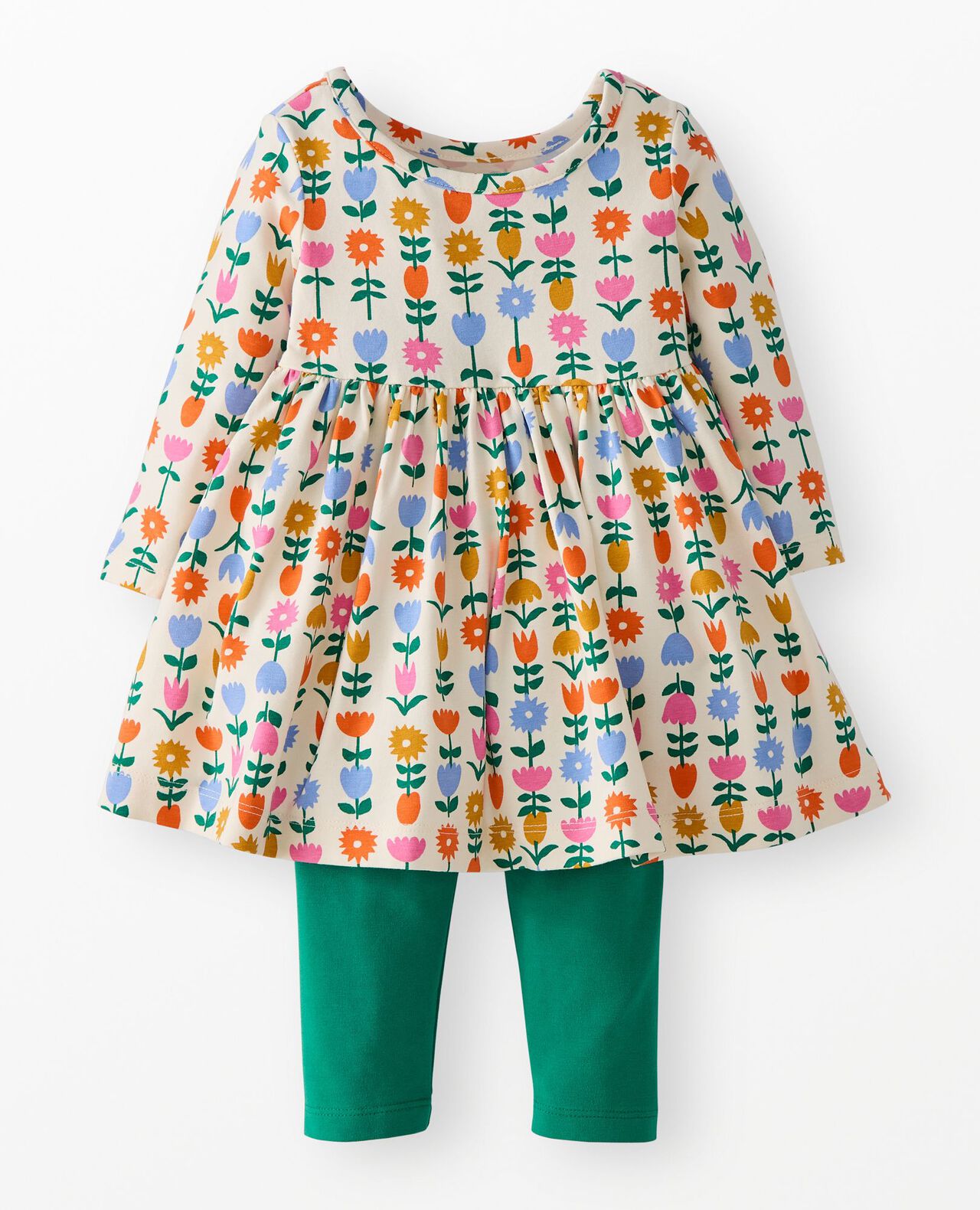 Baby Long Sleeve Skater Dress & Leggings Set