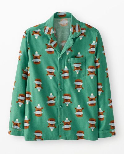Adult Holiday Flannel Pajama Top