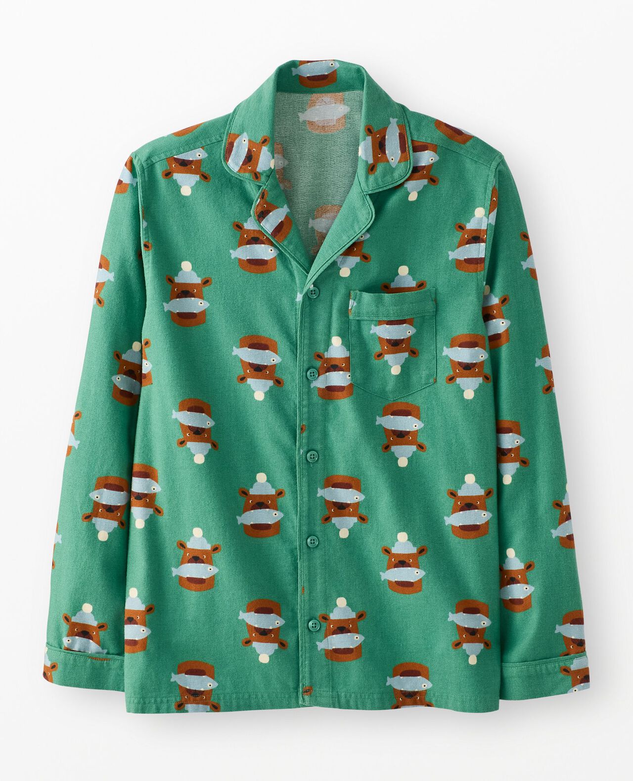 Adult Holiday Flannel Pajama Top