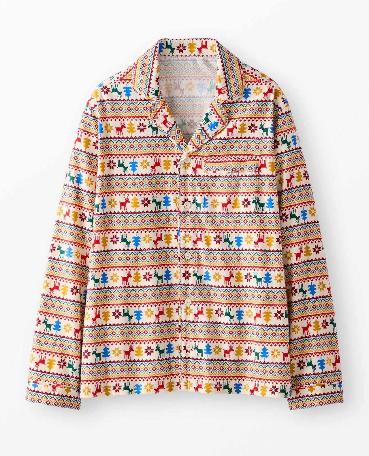 Adult Holiday Flannel Pajama Top