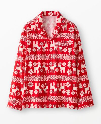 Adult Holiday Flannel Pajama Top