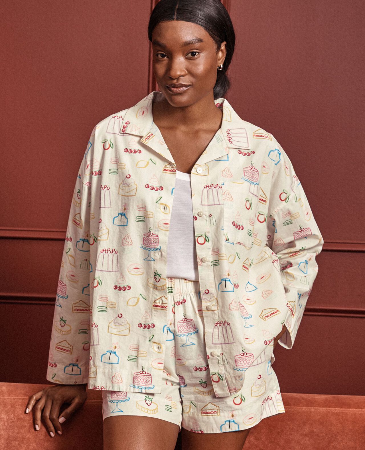 Women's Long Sleeve Poplin Pajama Set - Image 8