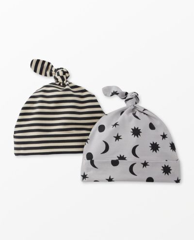 2-Piece Baby Layette Top Knot Beanie in HannaSoft™