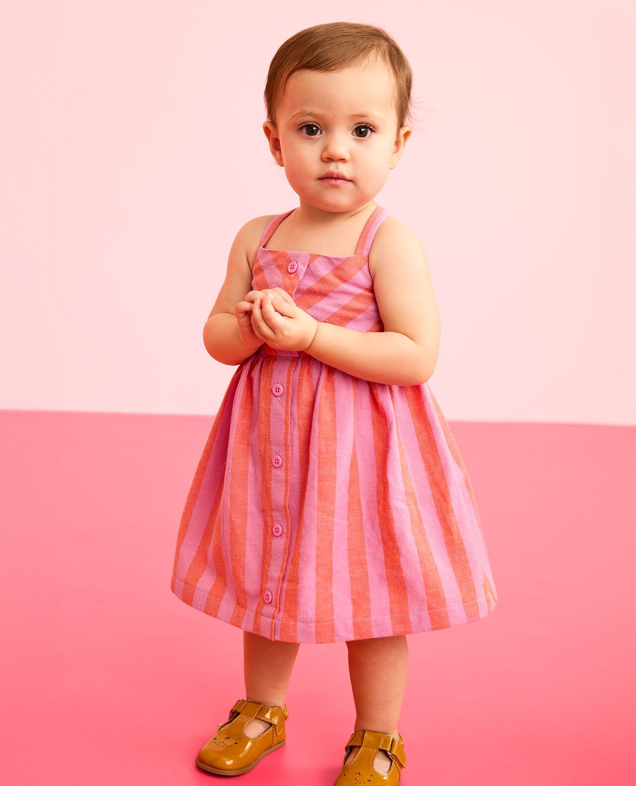 Baby Sleeveless Linen Dress & Bloomers Set