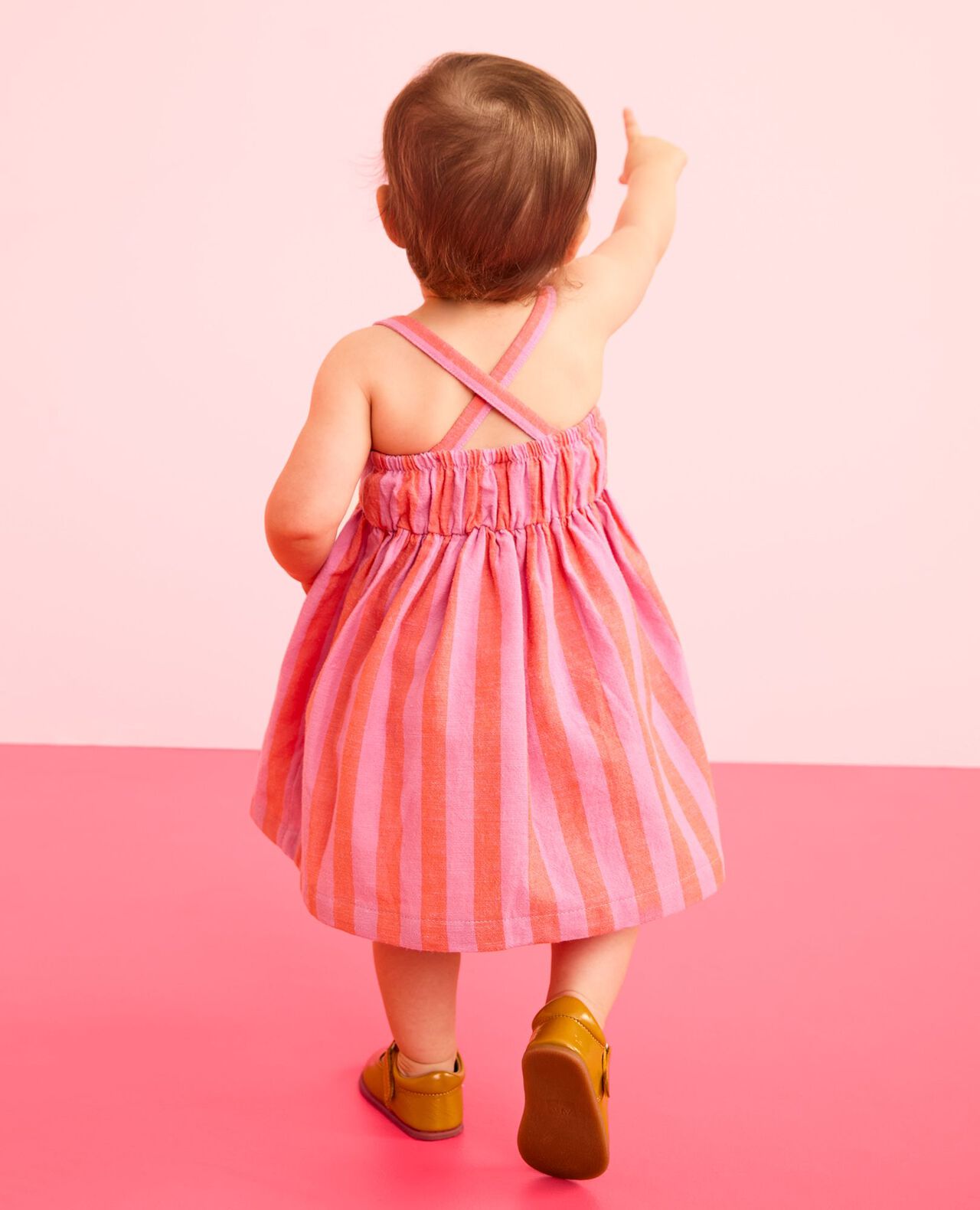 Baby Sleeveless Linen Dress & Bloomers Set - Image 4