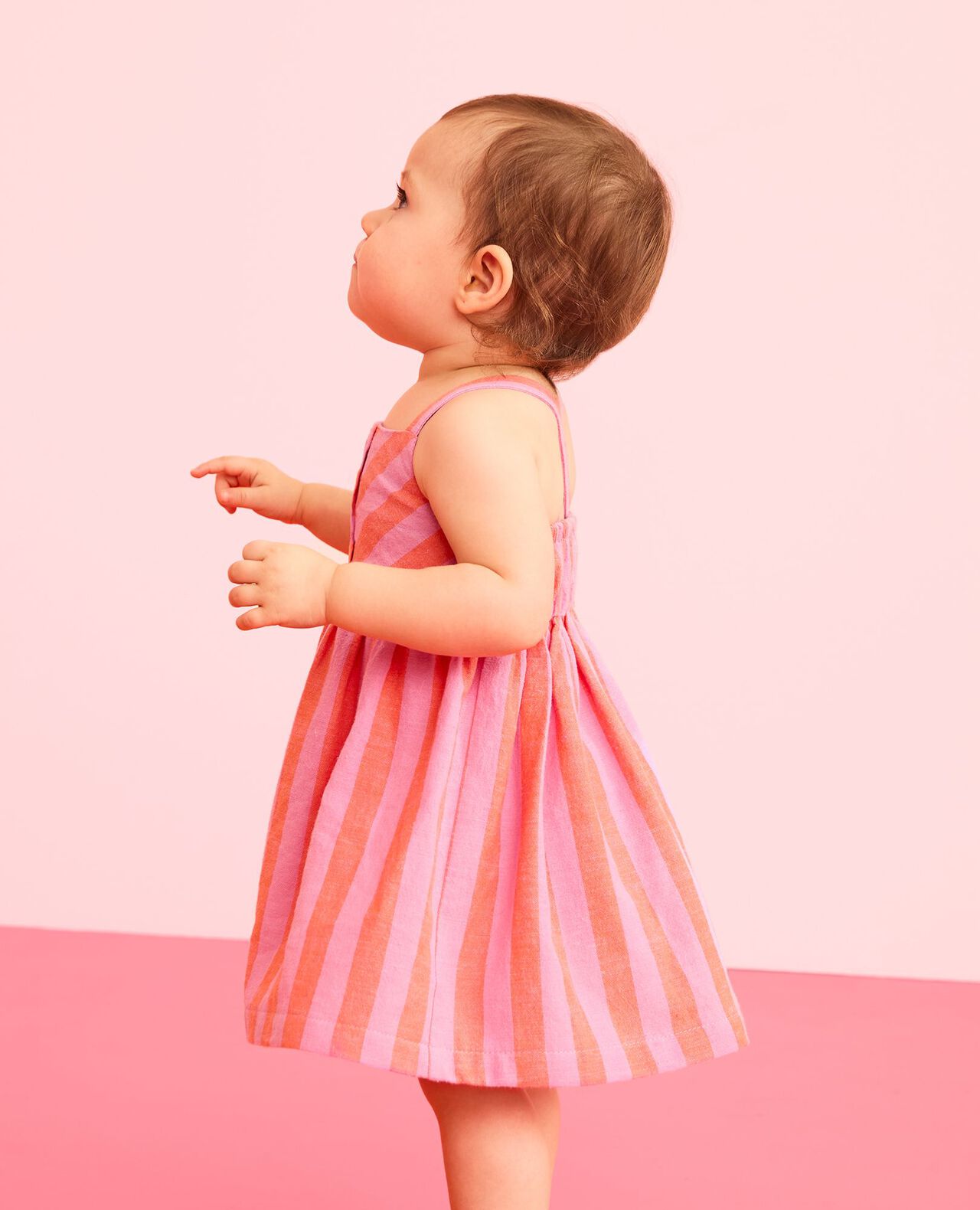 Baby Sleeveless Linen Dress & Bloomers Set - Image 5