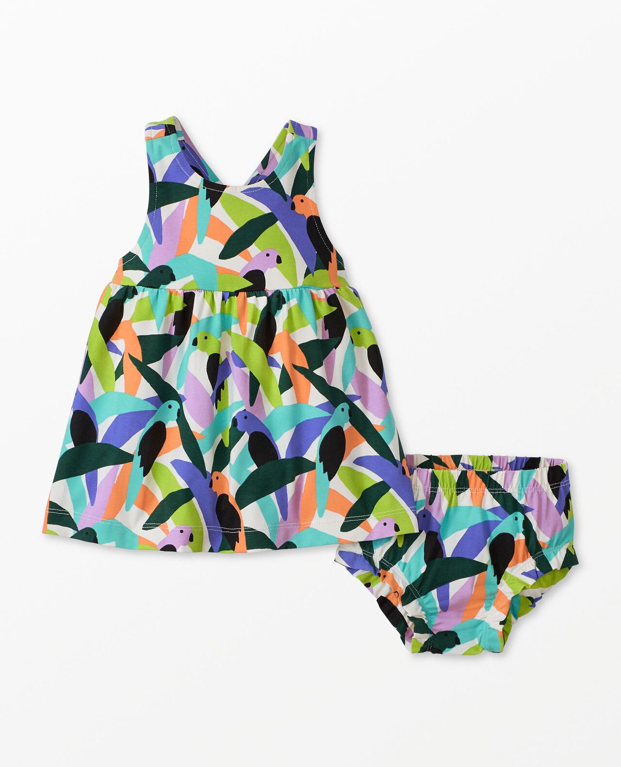 Baby Crossback Dress & Bloomers Set - Image 5