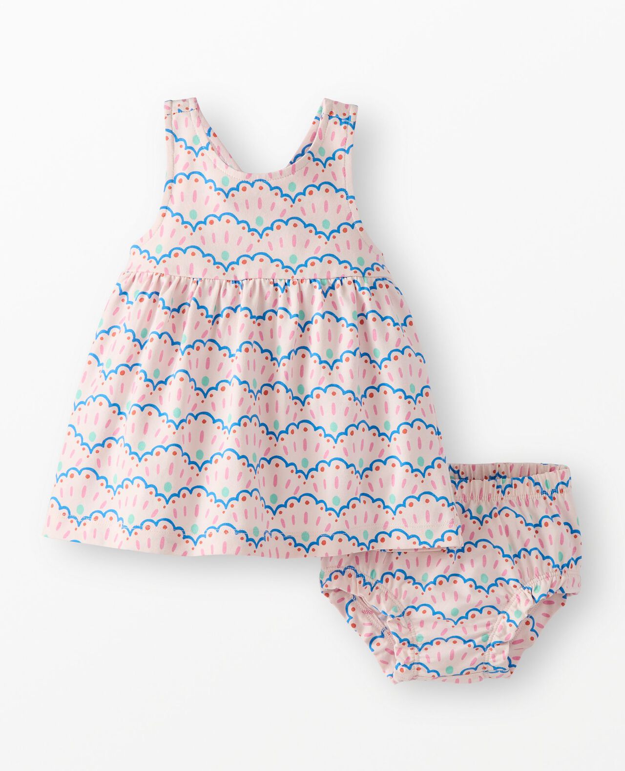Baby Crossback Dress & Bloomers Set - Image 2