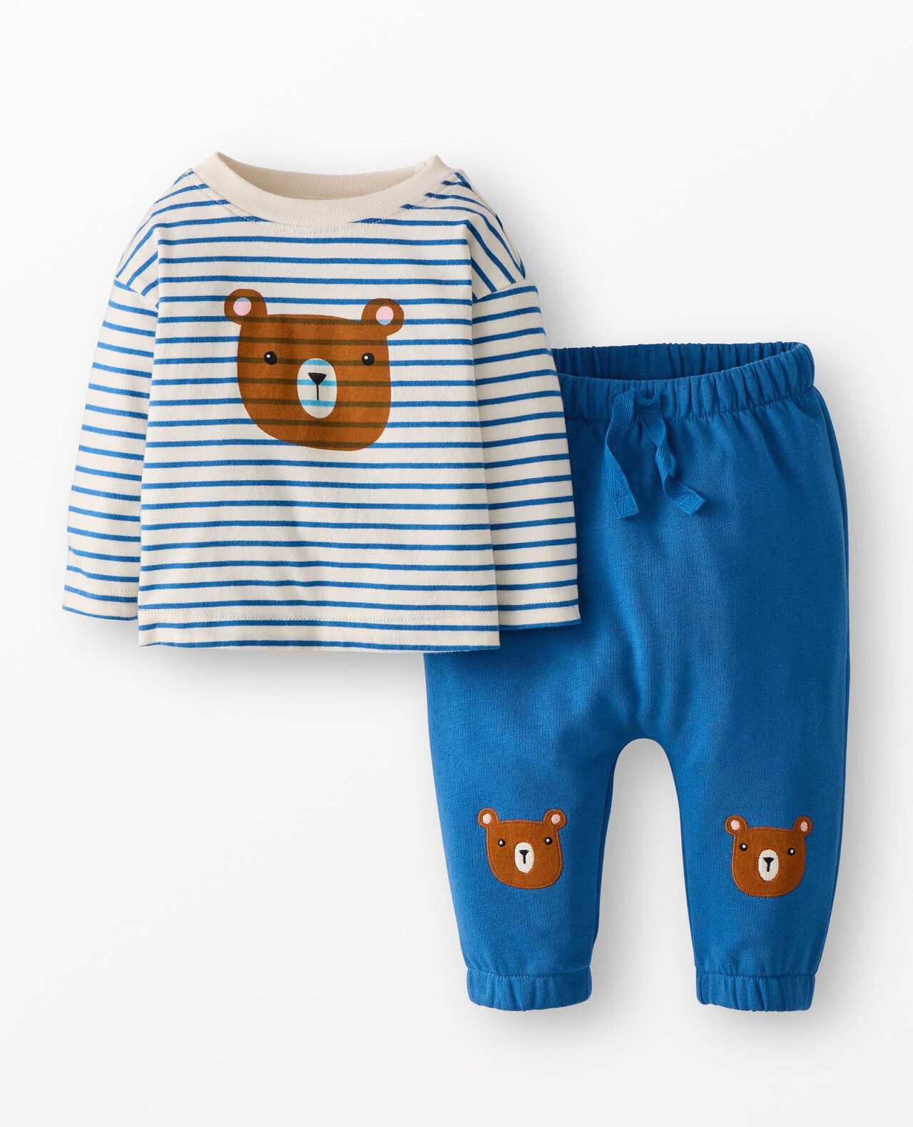 Baby Long Sleeve T-Shirt & French Terry Pants Set - Image 2