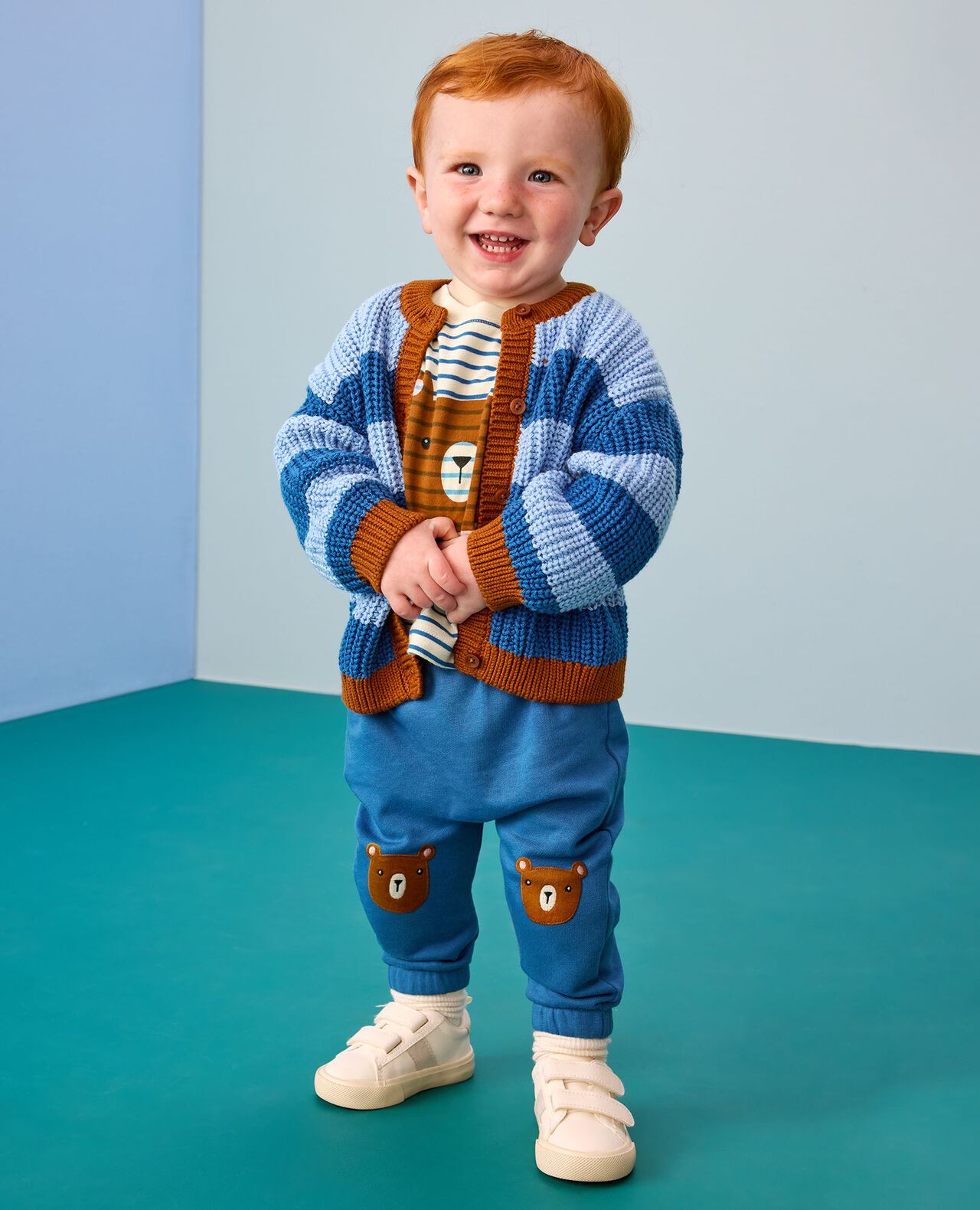Baby Long Sleeve T-Shirt & French Terry Pants Set - Image 3