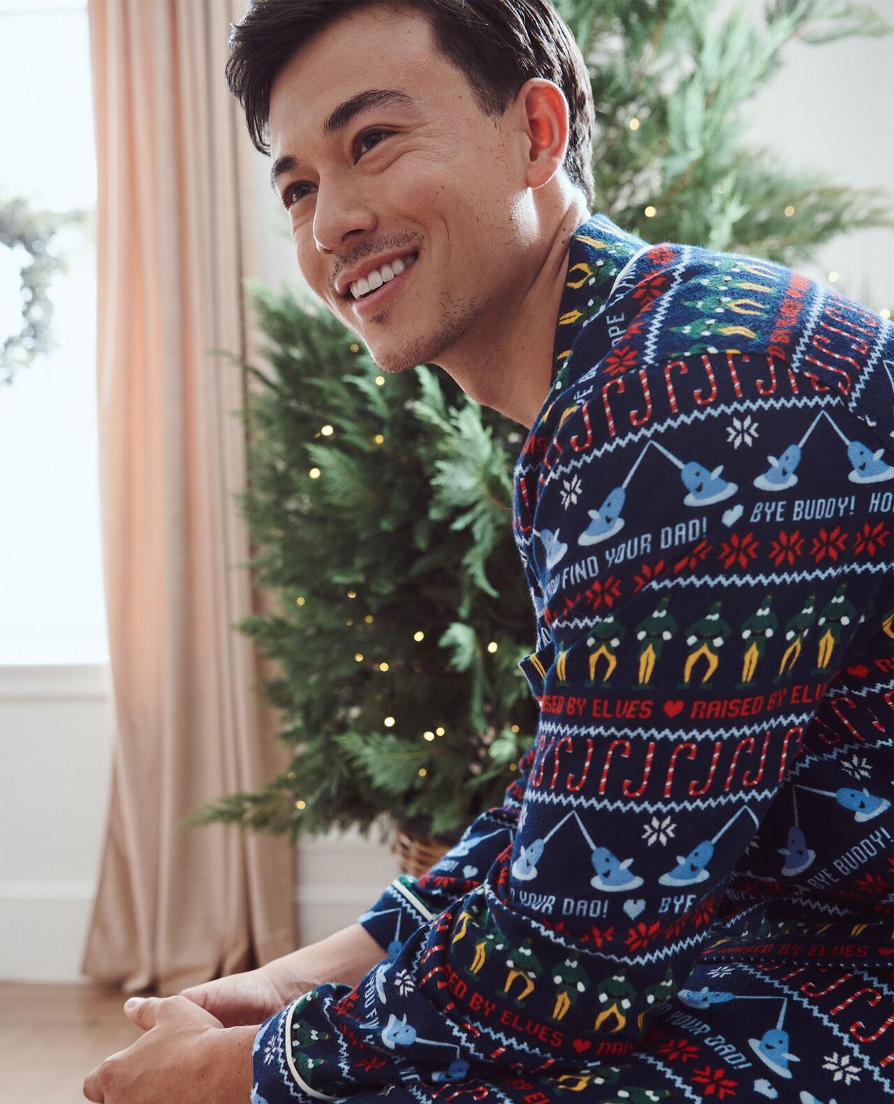 Adult Warner Bros™ Discovery Elf Flannel Pajama Top