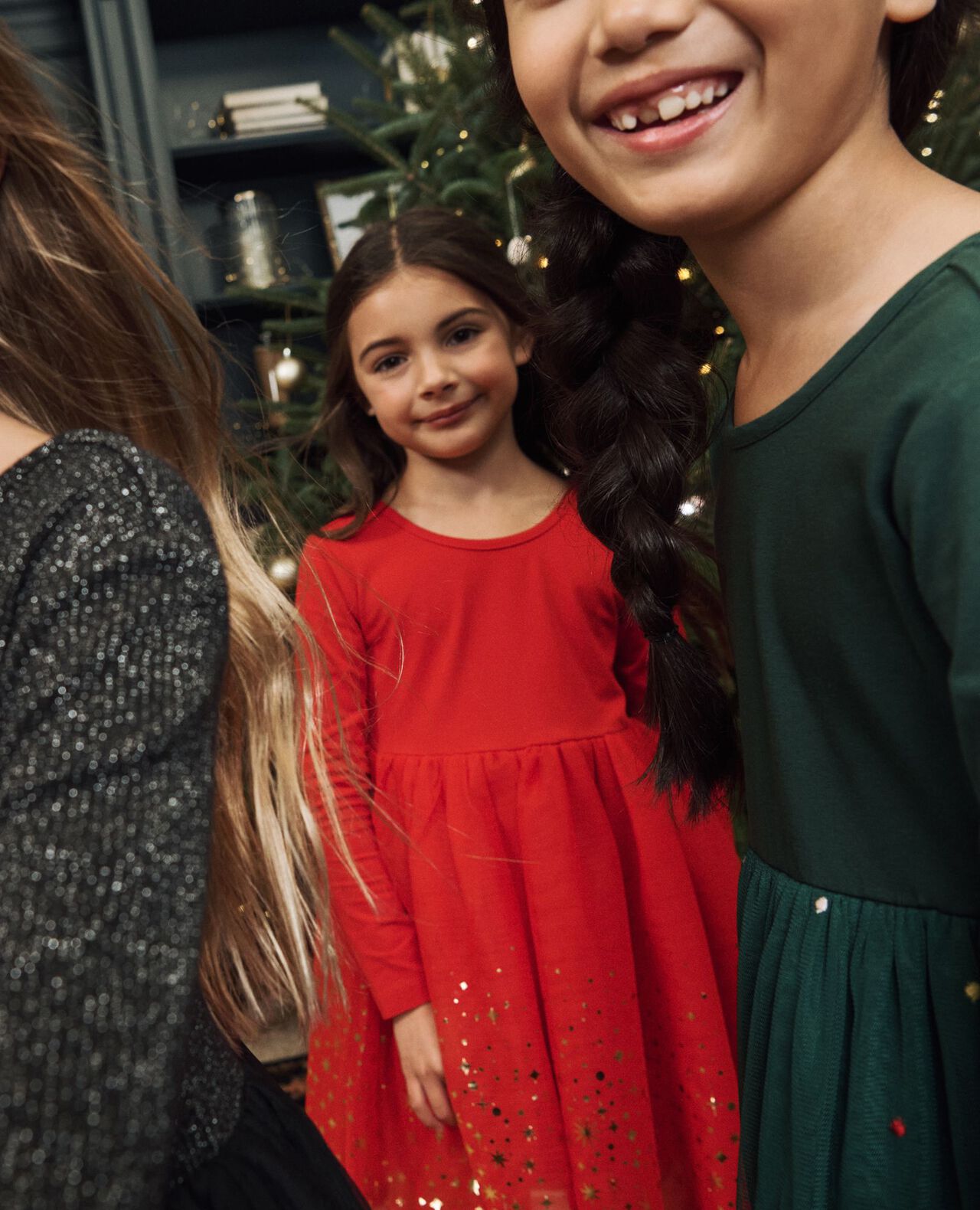 Long Sleeve Shimmer Tulle Dress - Image 4