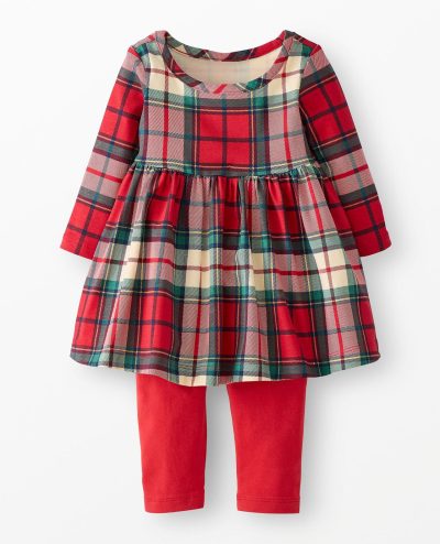 Baby Long Sleeve Skater Dress & Leggings Set