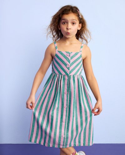 Sleeveless Linen Midi Dress with Pockets