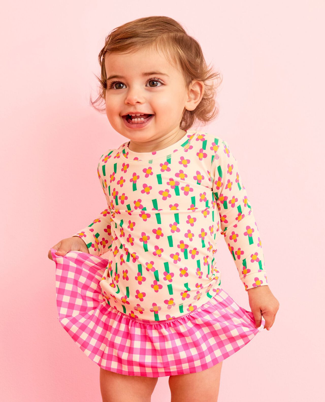 Baby Rashguard & Skirted Bikini Bottom Set - Image 3