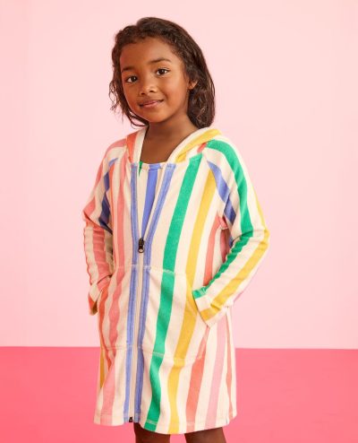 Long Sleeve Loop Terry Hoodie Cover Up