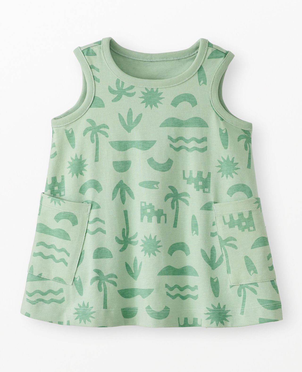 Baby Sleeveless Pocket Dress & Shorts Set