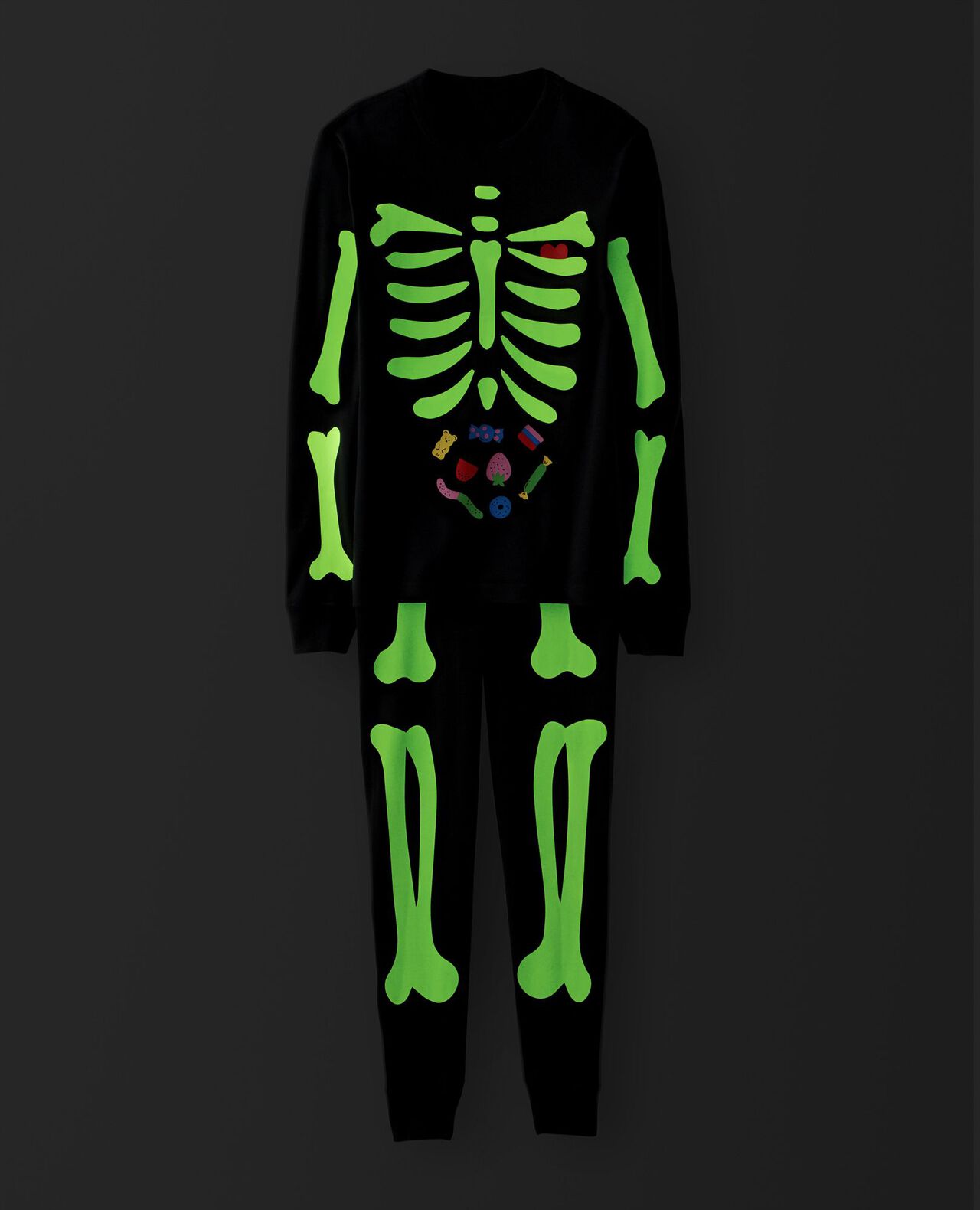 Adult Halloween Glow-in-the-Dark HannaJams™ Pajama Set - Image 2