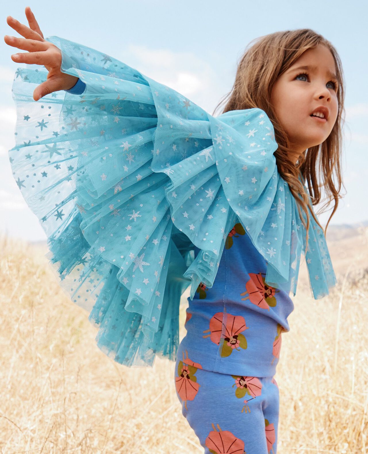 Shimmer Tulle Ruffle Capelet - Image 4