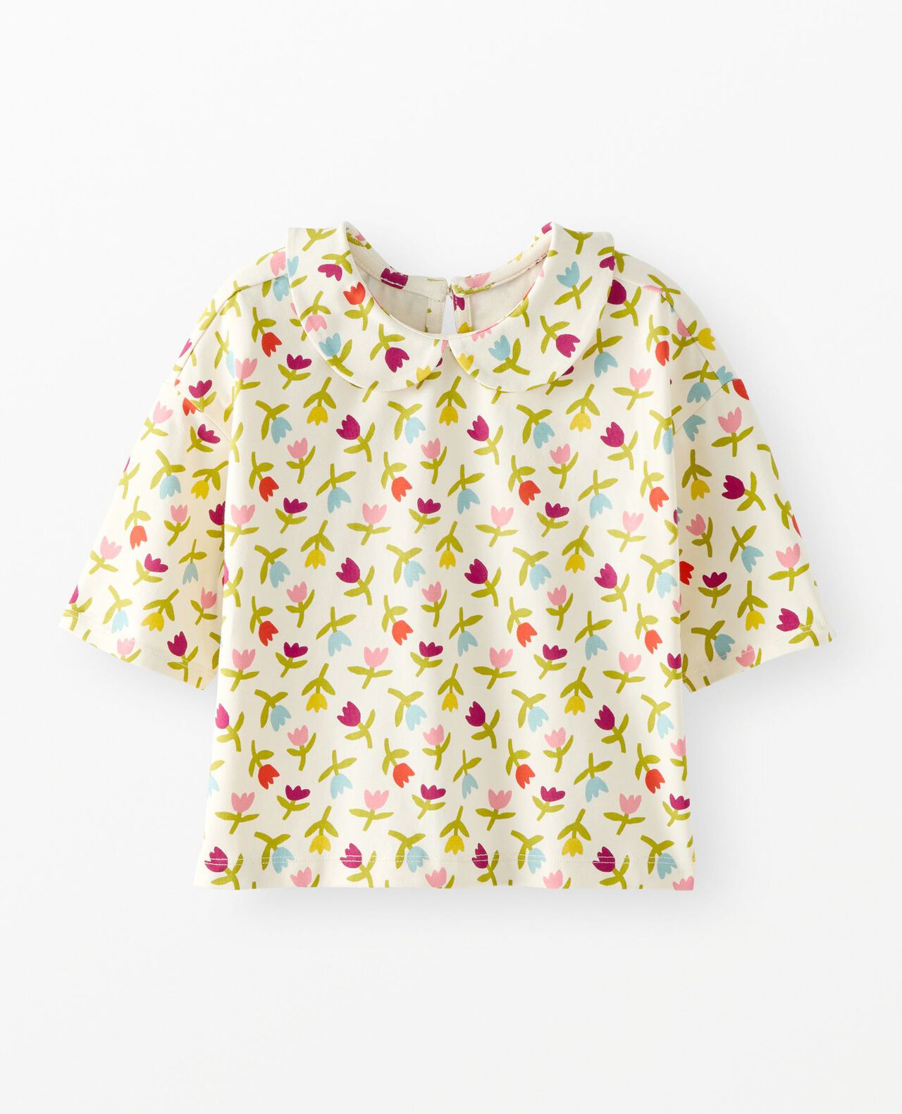 Elbow-Sleeve Collared T-Shirt - Image 2