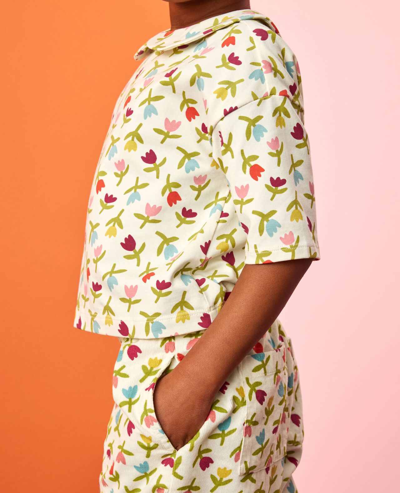 Elbow-Sleeve Collared T-Shirt - Image 5