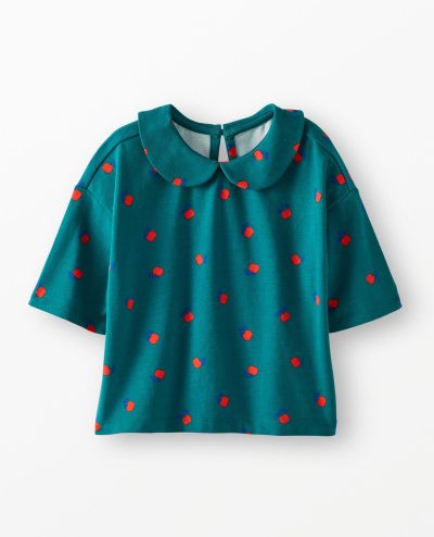 Elbow-Sleeve Collared T-Shirt