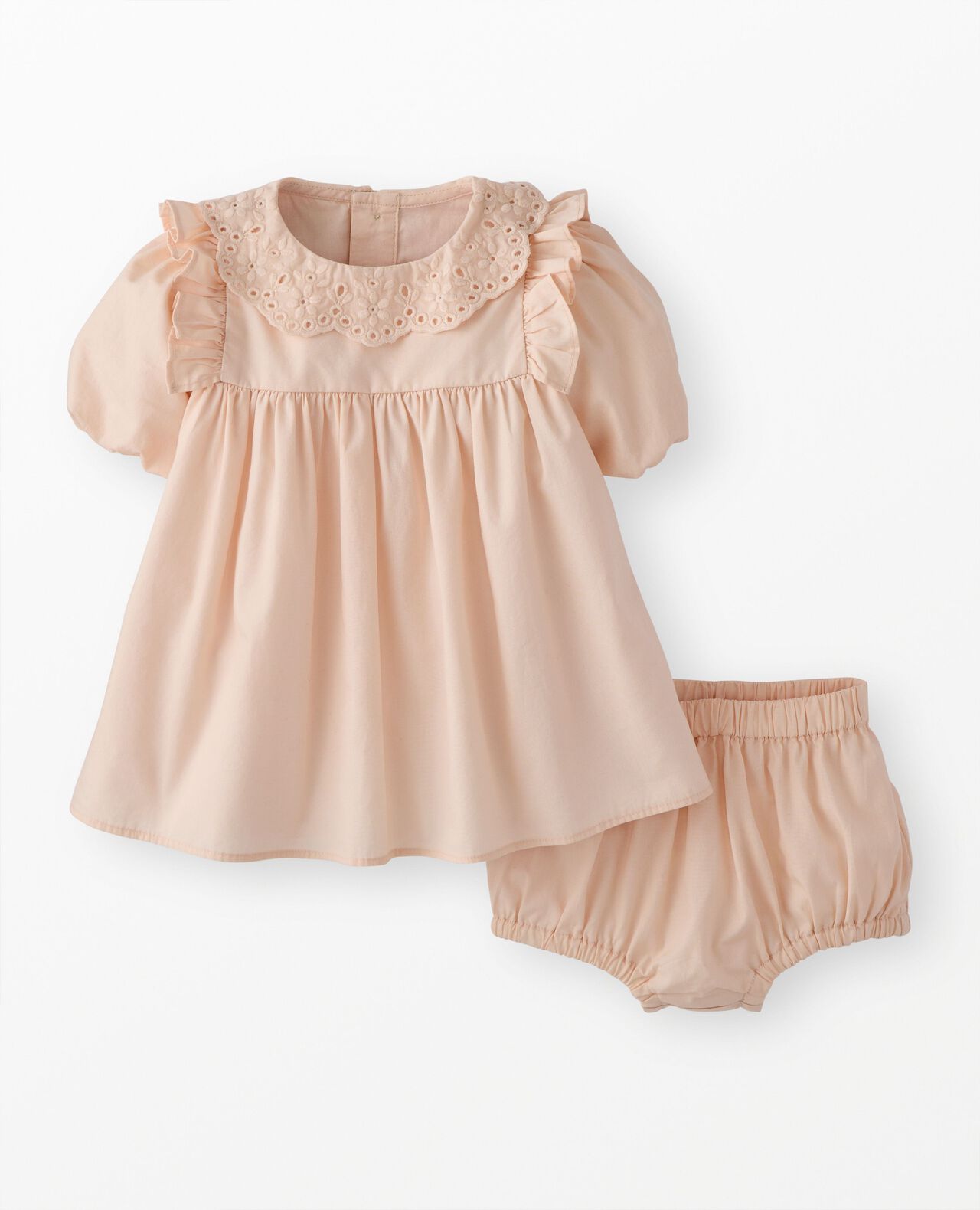 Baby Balloon Sleeve Poplin Dress & Bloomers Set - Image 2