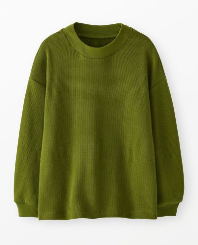 Long Sleeve Oversized Waffle Crewneck