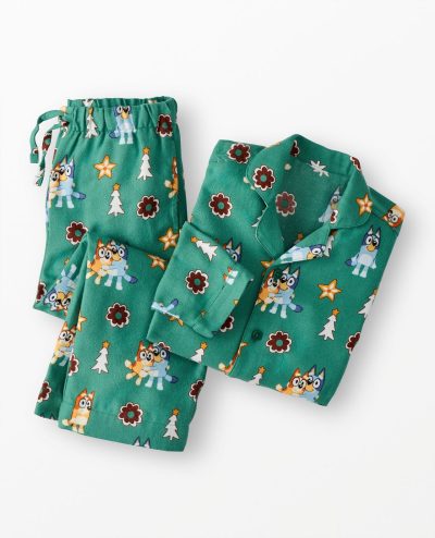 Bluey Holiday Flannel Pajama Set