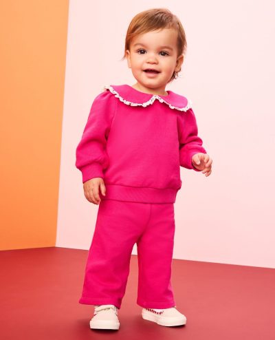 Baby French Terry Collared Top & Pants Set