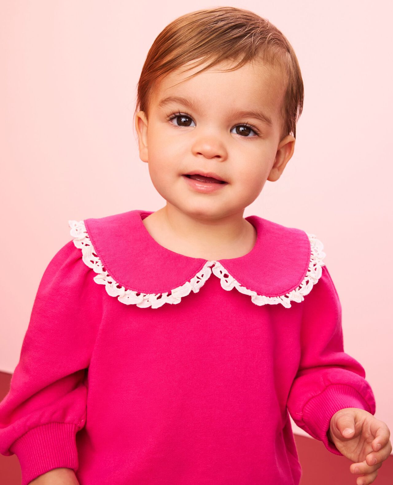 Baby French Terry Collared Top & Pants Set - Image 3