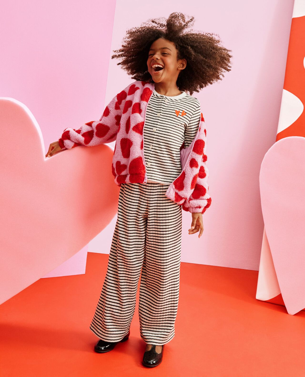 Long Sleeve Pointelle Top & Wide Leg Pants Set