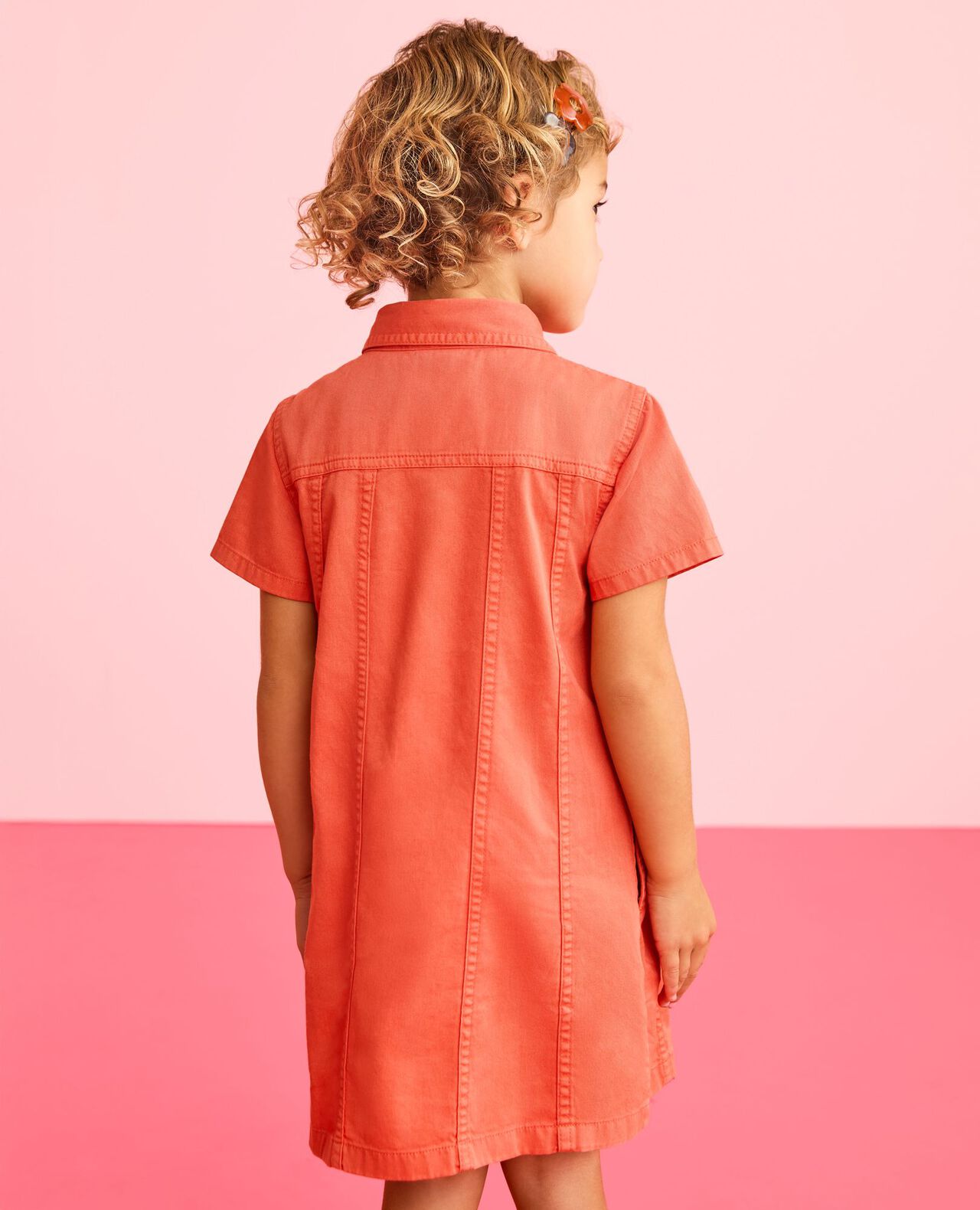 Twill Shirt Dress with Pockets - Image 4