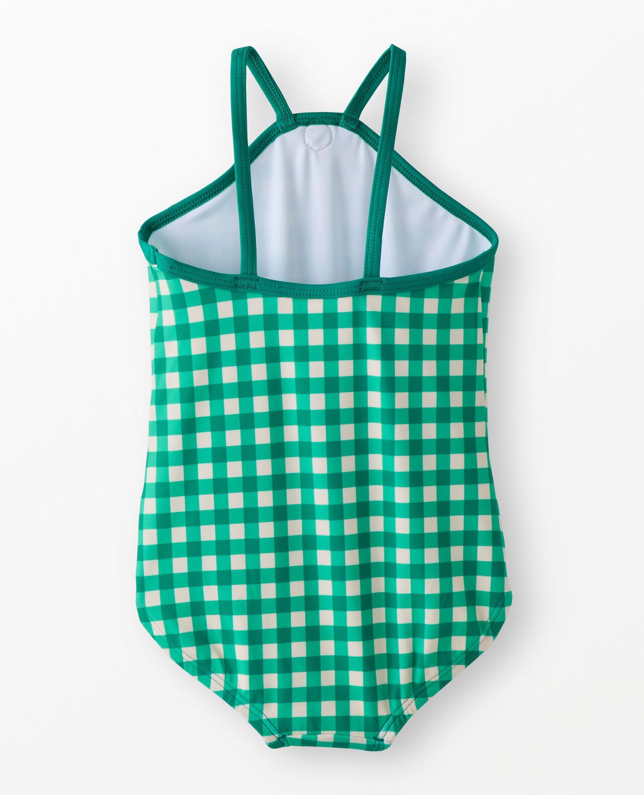 One-Piece Gingham Flower Swimsuit - Image 3