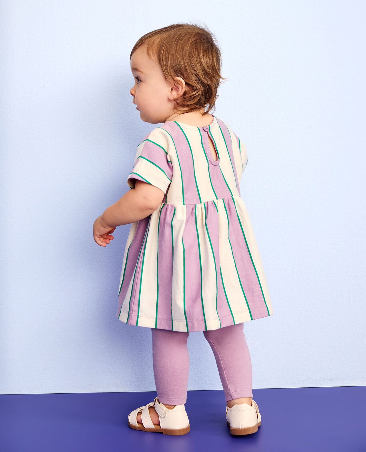 Baby Dolman Sleeve Dress & Leggings Set - Image 5