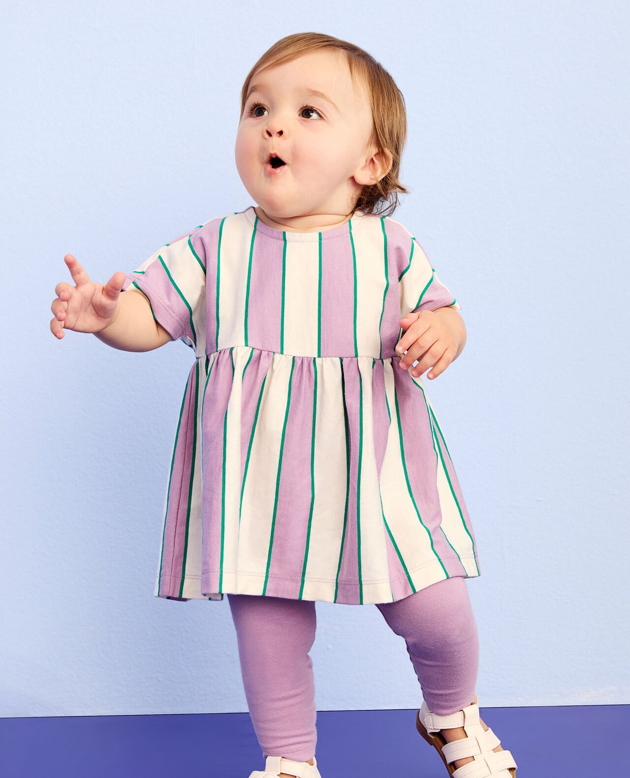 Baby Dolman Sleeve Dress & Leggings Set - Image 7