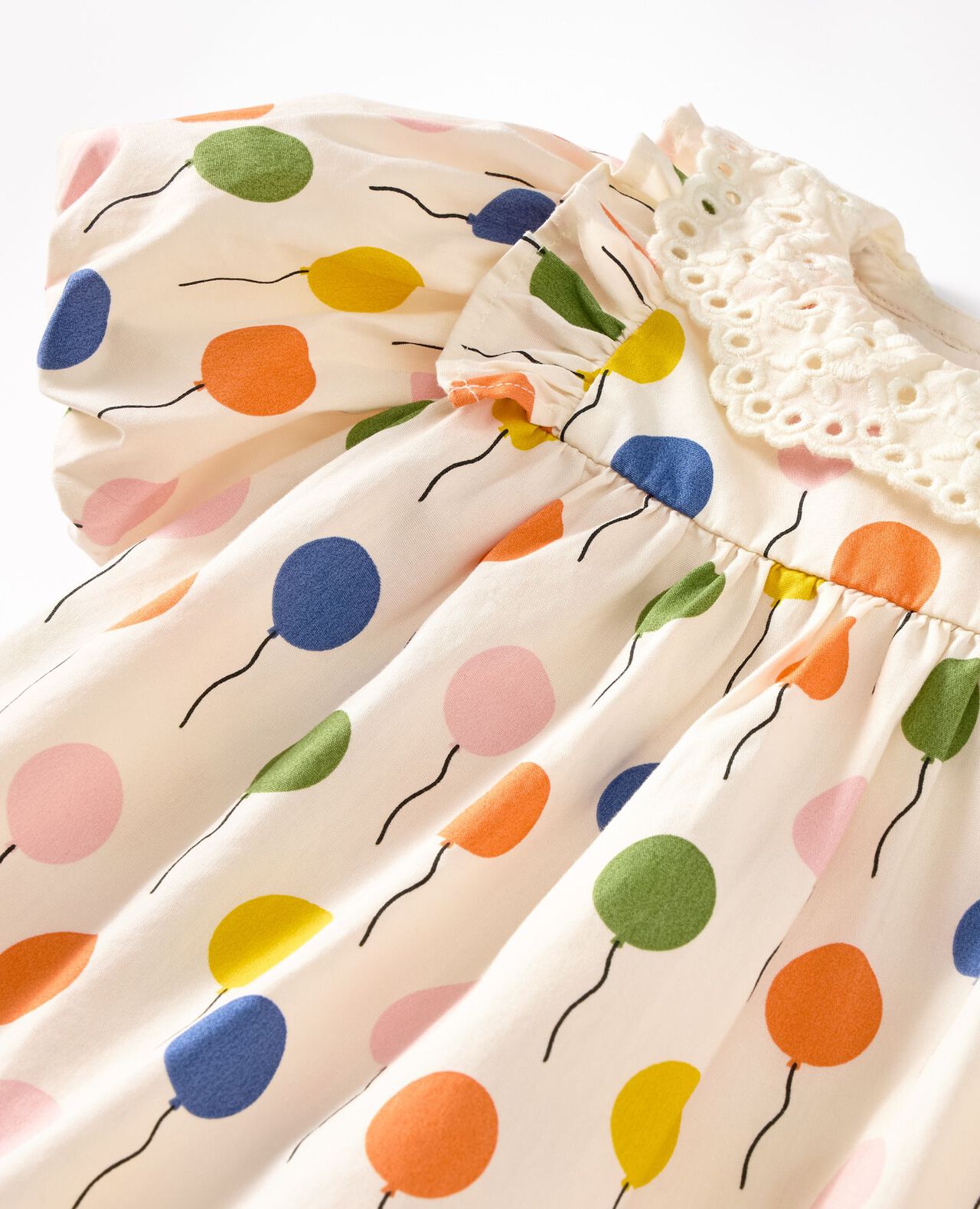 Baby Balloon Sleeve Poplin Dress & Bloomers Set - Image 3
