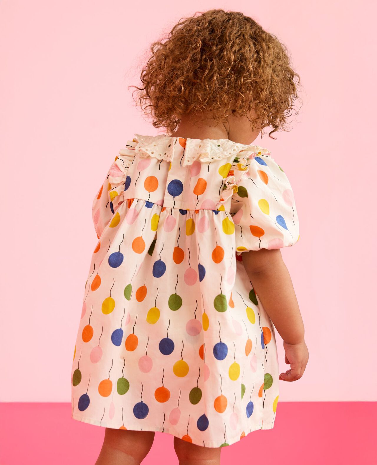 Baby Balloon Sleeve Poplin Dress & Bloomers Set - Image 4