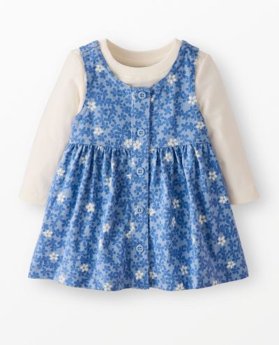 Baby Long Sleeve T-Shirt & Jumper Dress Set