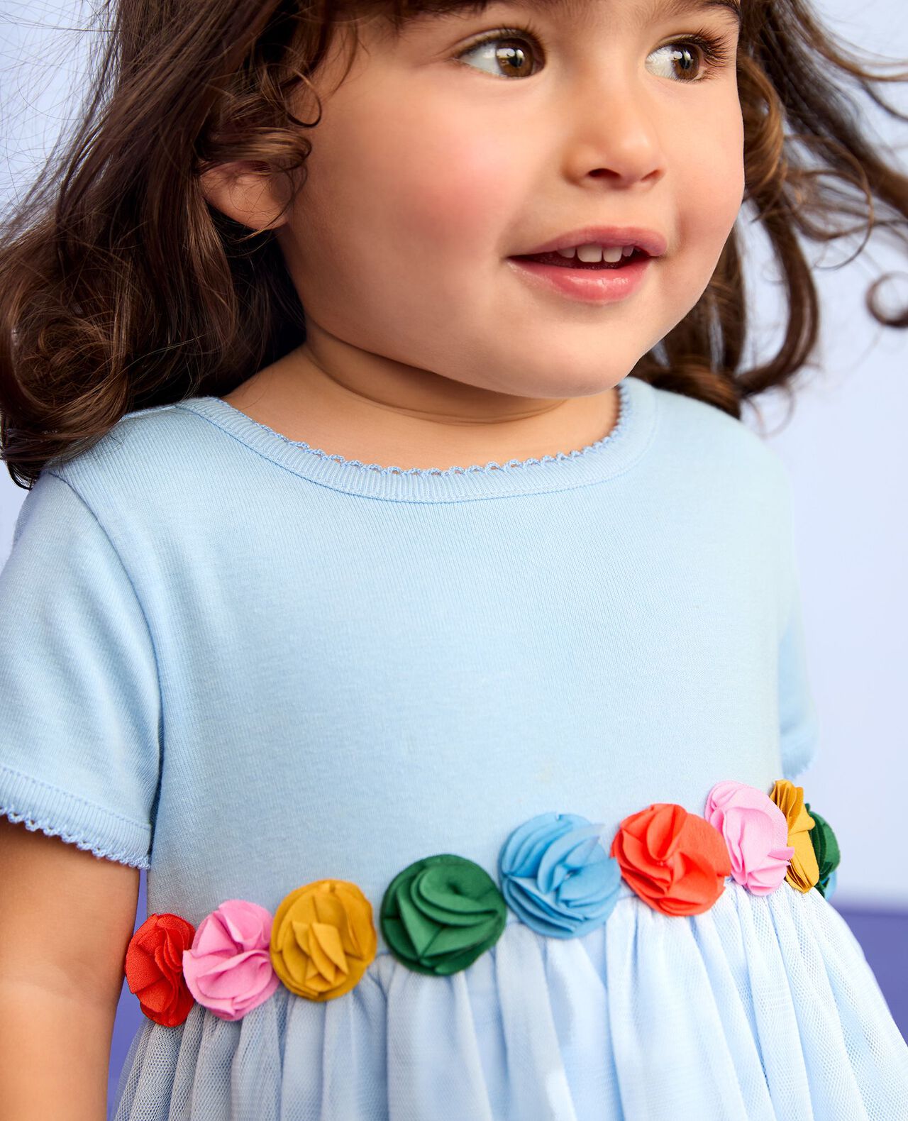 Baby Tulle Flower Waistband Dress - Image 4
