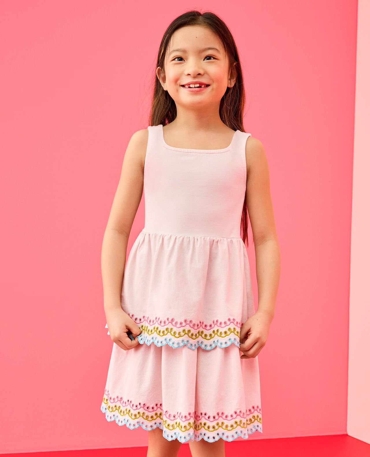 Sleeveless Embroidered Tiered Dress - Image 5
