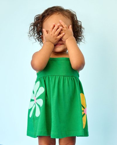Baby Sleeveless Flower Dress & Bloomers Set