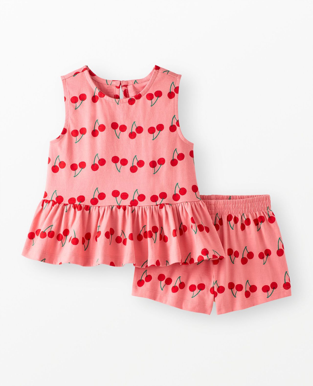 Sleeveless Peplum Top & Shorts Set - Image 2