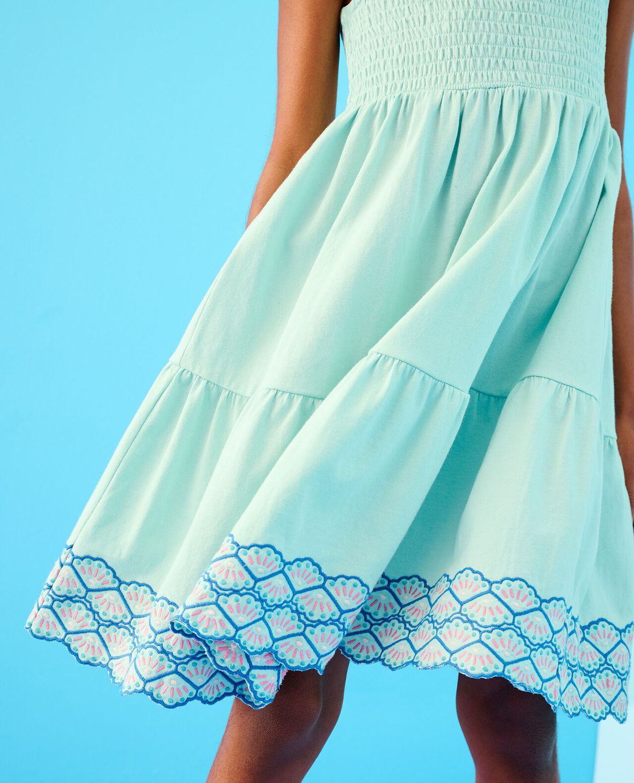 Sleeveless Smocked Tiered Dress - Image 7