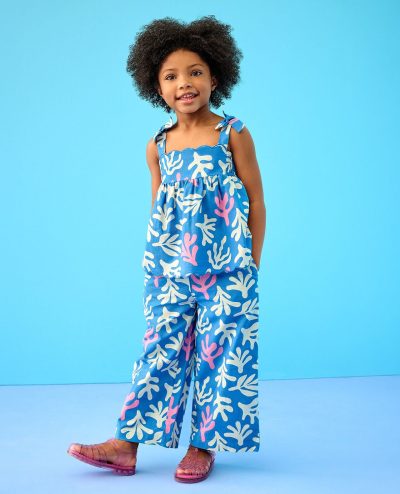 Sleeveless Linen Top & Wide Leg Pants Set
