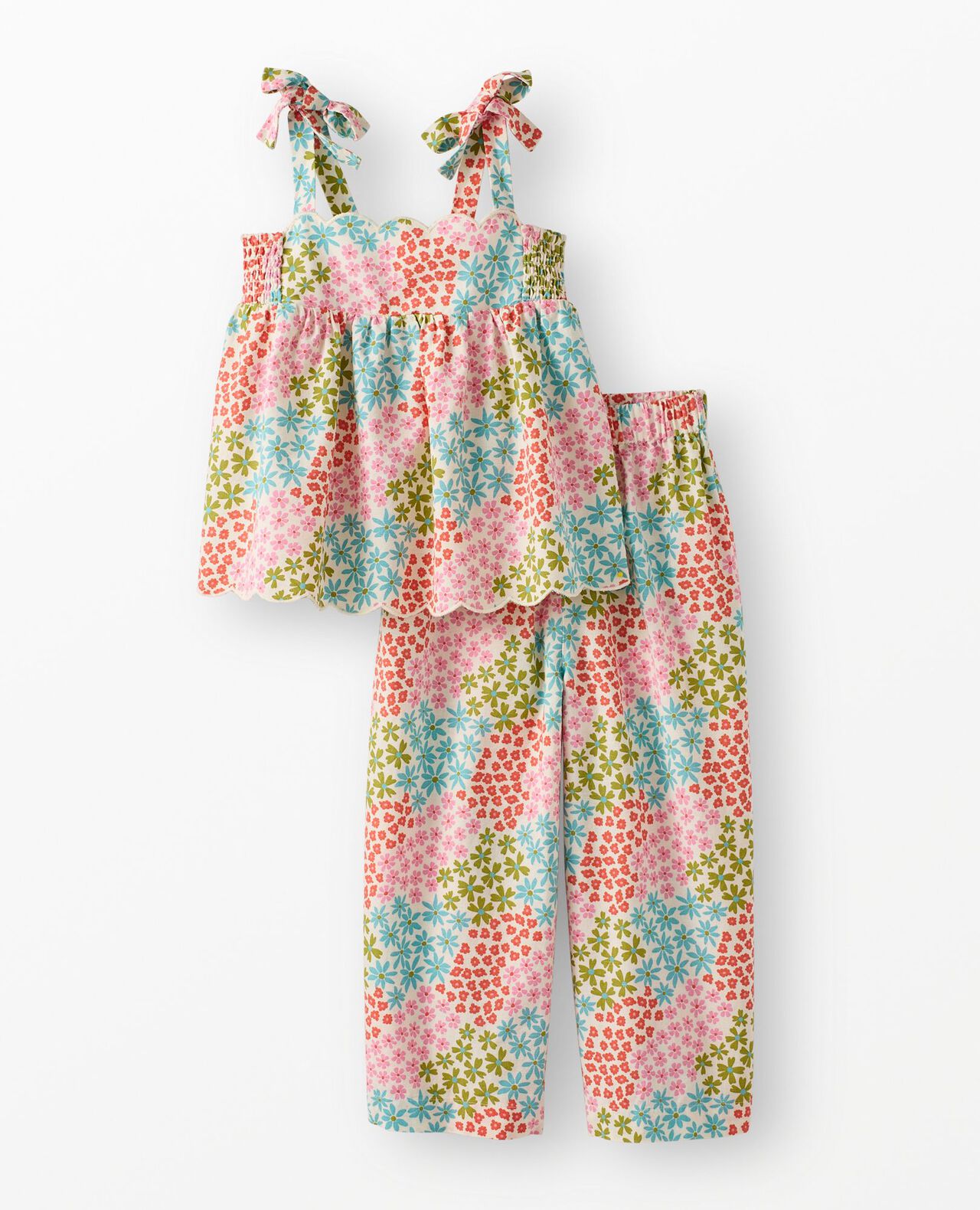 Sleeveless Linen Top & Wide Leg Pants Set - Image 2