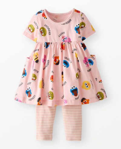 Sesame Street Pocket Dress & Leggings Set