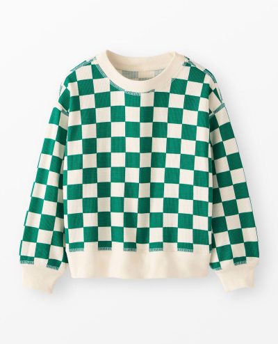 Checkered Waffle Crewneck