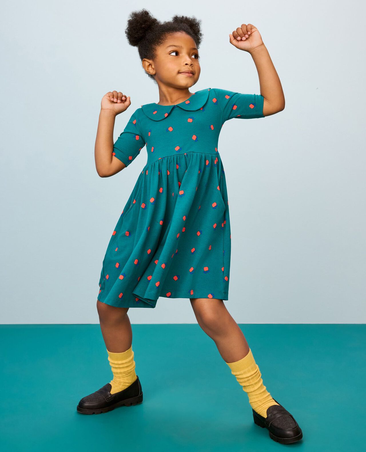 Collared Skater Dress with Pockets